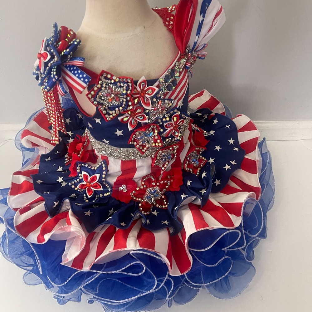 Patriotic Star-Spangled girl national pageant cupcake dress - Picture 8 of 8